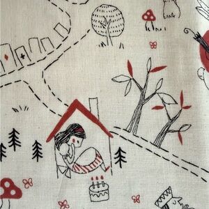 Whimsical Alice in Wonderland Fabric